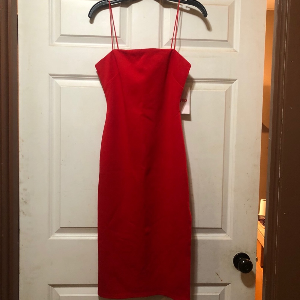 Red dress very sexy